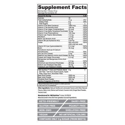 1MD Nutrition CardioFitMD - Vegan Beets Superfood Keto-Friendly Heart Health Powder 1MD NutritionBuy Supplements Australia