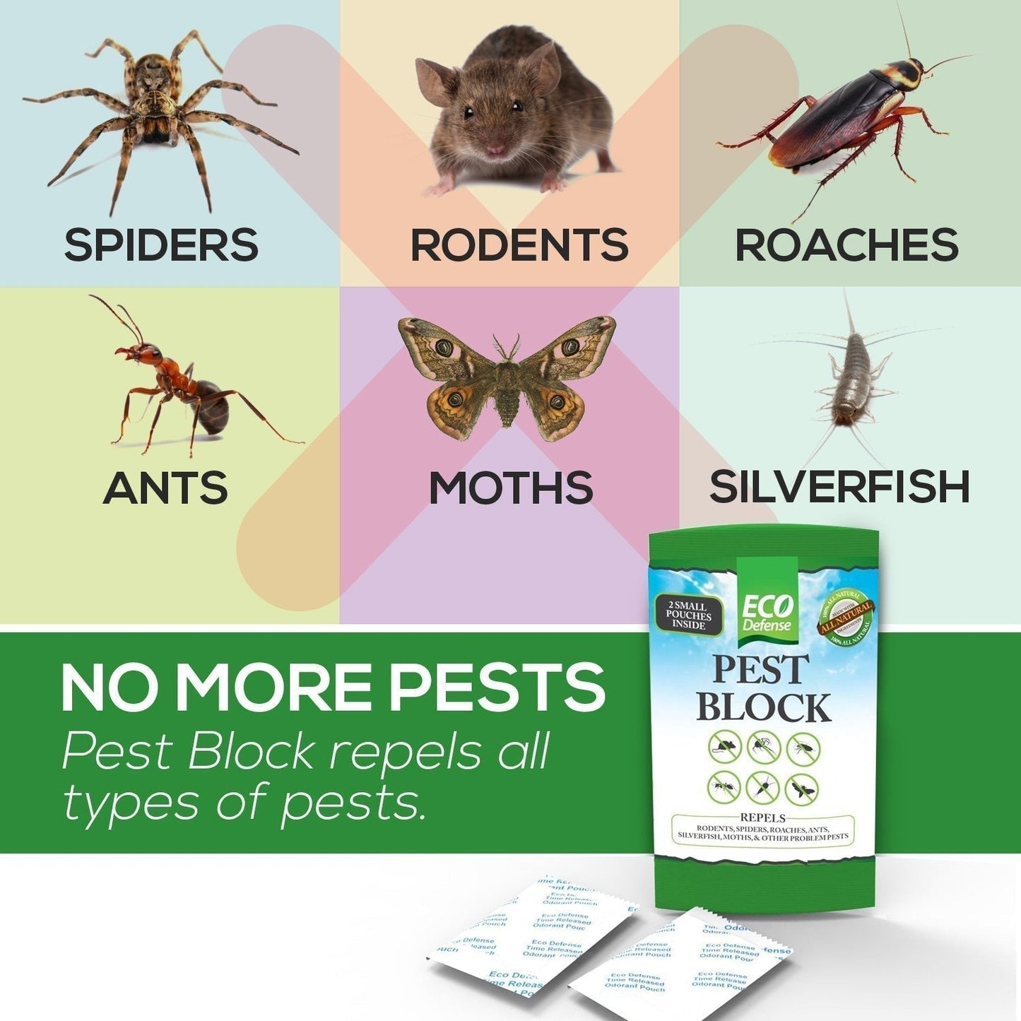 Eco Defense Pest Control Pouches - All Natural - Repels Rodents, Spiders Eco DefenseBuy Supplements Australia
