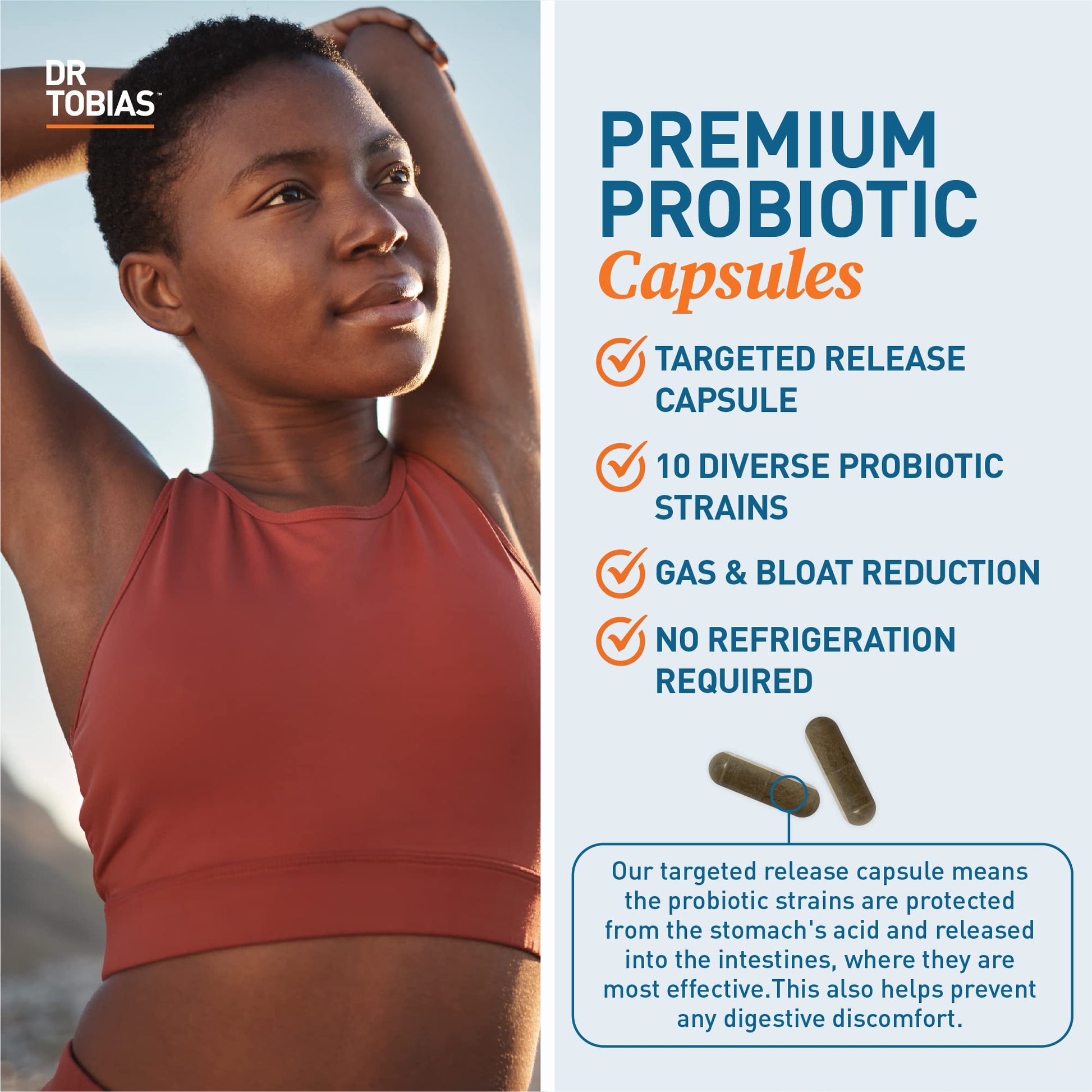 Dr. Tobias Probiotics 30 Billion, 10 Strains, 30 Billion CFU's, Targeted Release Probiotics Dr. TobiasBuy Supplements Australia