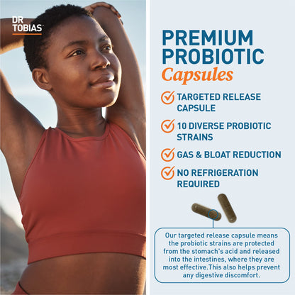 Dr. Tobias Probiotics 30 Billion, 10 Strains, 30 Billion CFU's, Targeted Release Probiotics Dr. TobiasBuy Supplements Australia