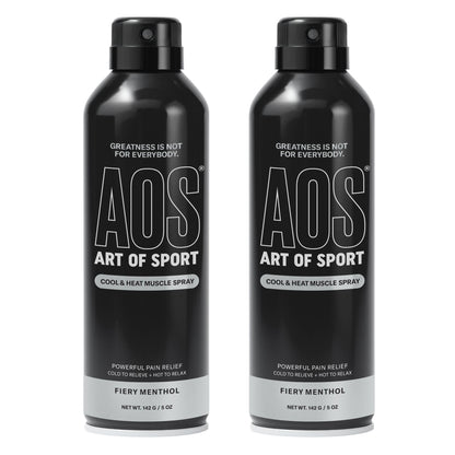 Art of Sport Muscle Relief Spray for Men– Pain Relief for Sore Muscles & Joints– Menthol Cooling & Heating Spray for Back, Neck, Knee, Shoulder, Hip– Cool & Heat– Made for Athletes– 5 fl oz. Pack of 2 Art of SportBuy Supplements Australia