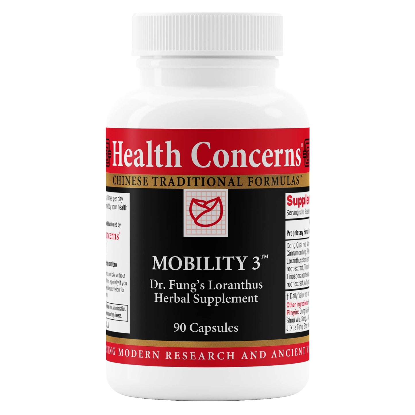Health Concerns Mobility 3 – Joint & Muscle Support – Herbal Stiffness Supplement for Men & Women – Dong Quai, Ginseng, Fo-Ti, Loranthus & Ginger Formula – Chinese Support – 90 Capsules Health ConcernsBuy Supplements Australia