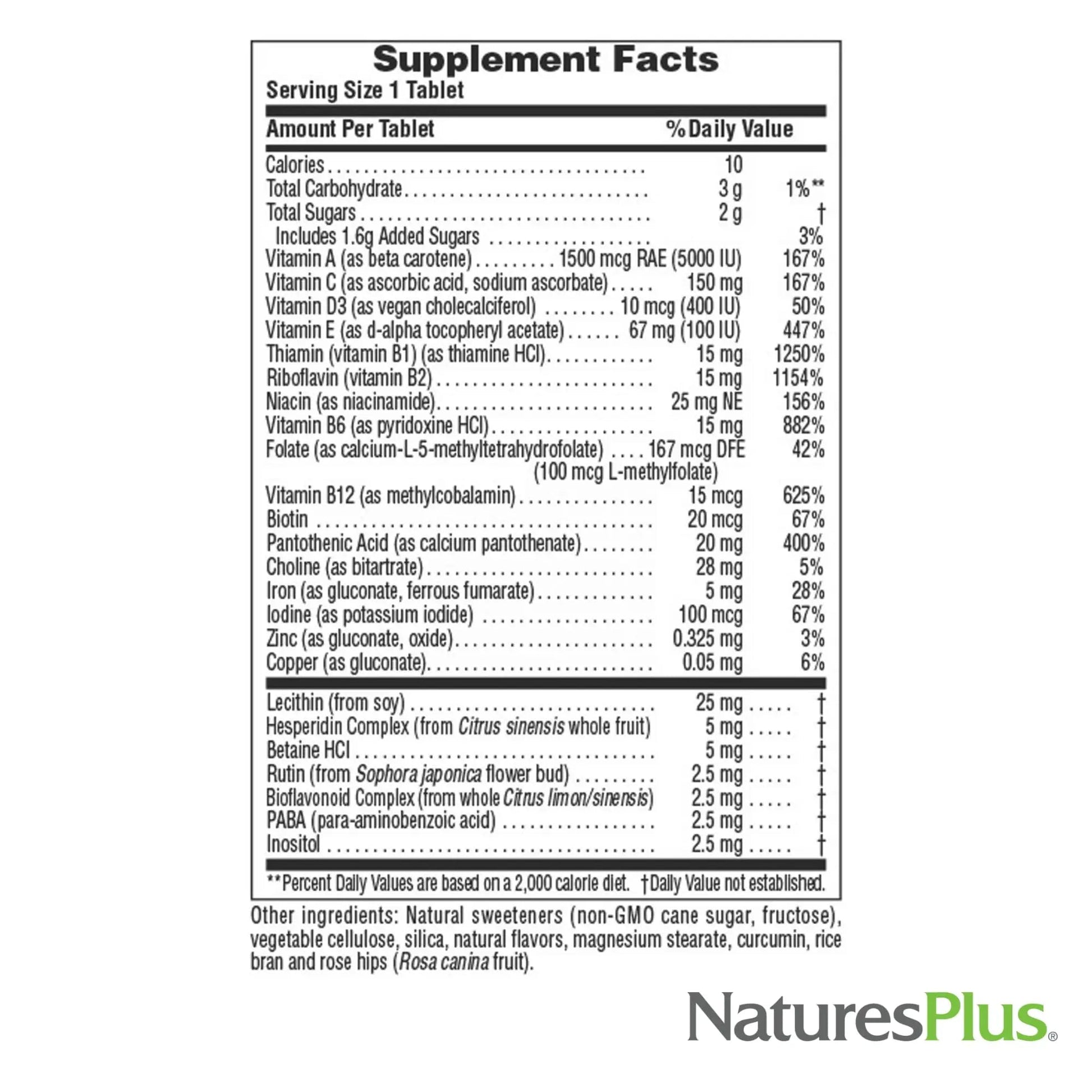 Natures Plus Adult's Chewable Multivitamin - 90 Vegetarian Tablets - Pineapple Flavor - Natural Whole Foods Supplement for Overall Health, Energy NaturesPlusBuy Supplements Australia