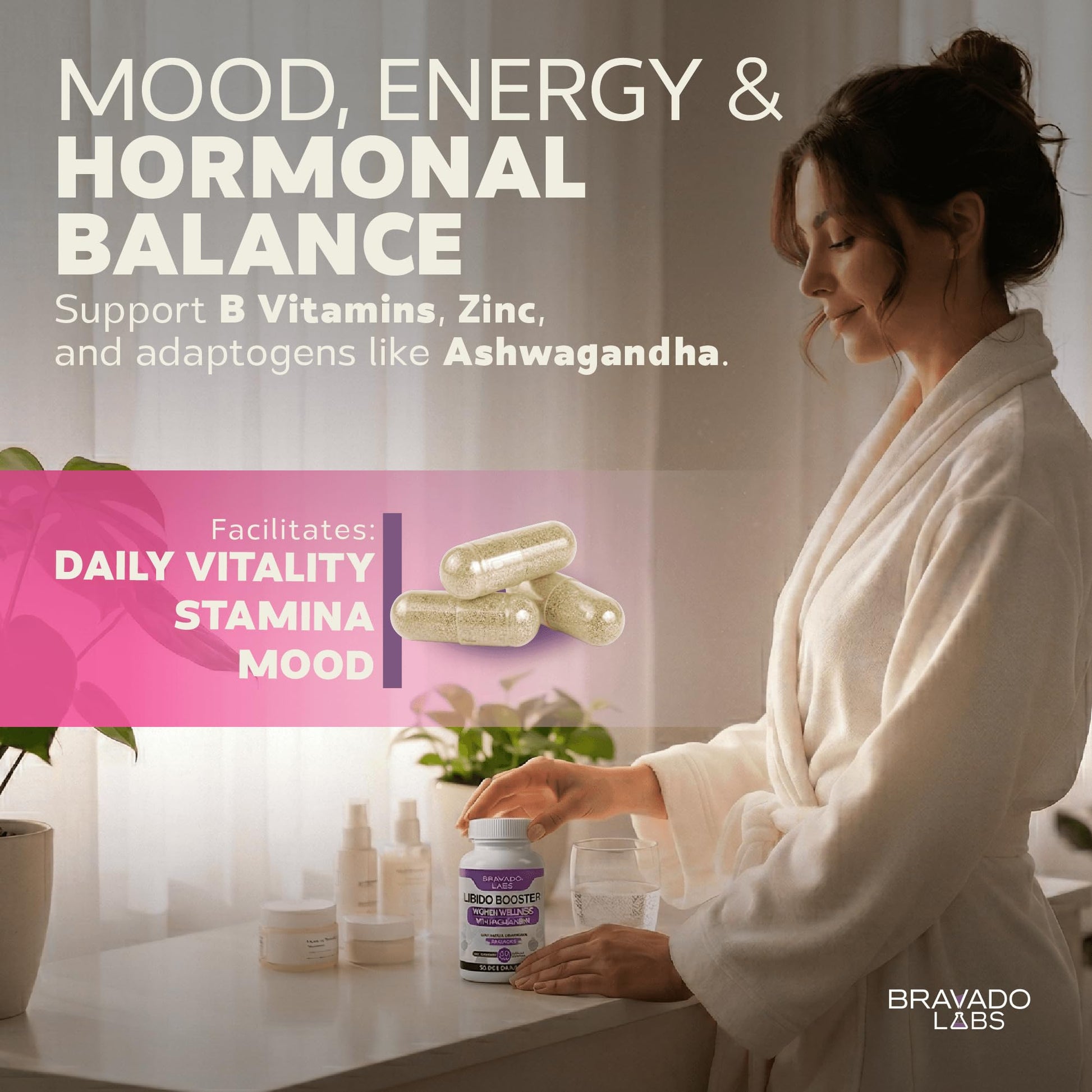 Female Libido Booster for Women – Advanced Women’s Intimacy & Confidence Support – Plant-Based Herbal Blend with Maca, Ginseng & L-Arginine – Made in USA – 60 Capsules Bravado LabsBuy Supplements Australia