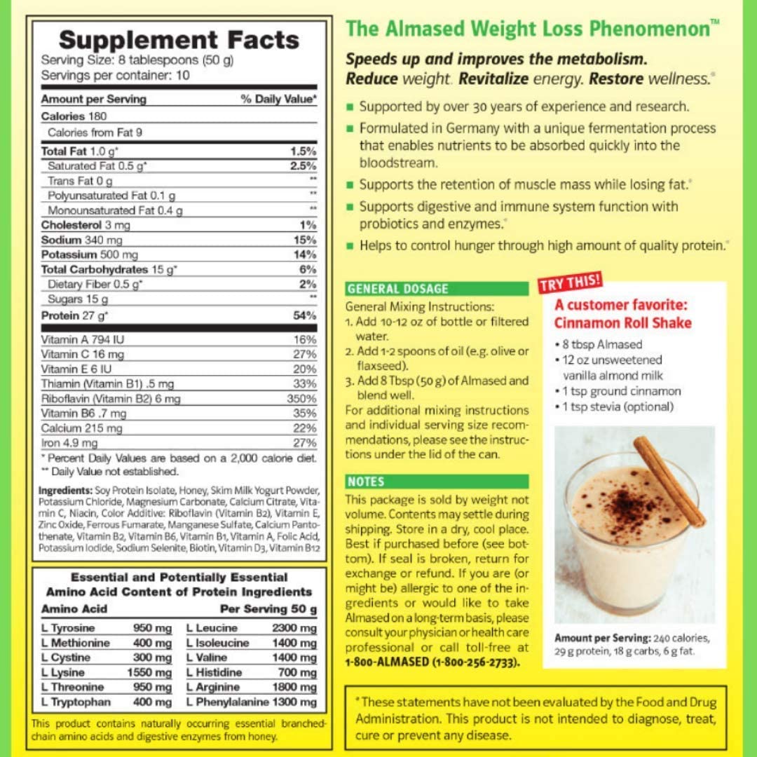 Almased Vanilla shakes – Gluten-Free, non-GMO Powder – Boost High Protein, Vanilla Flavor AlmasedBuy Supplements Australia