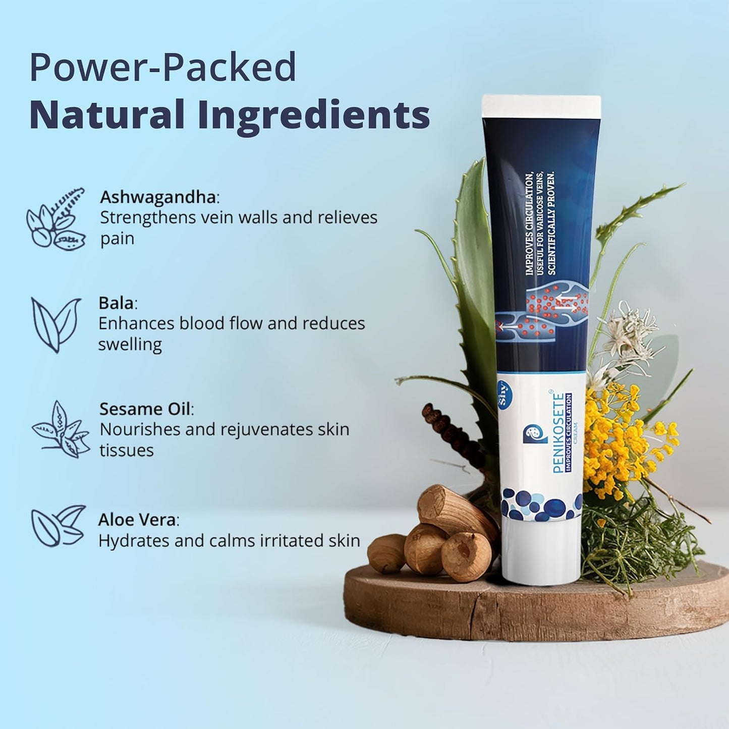 Cream Ayurvedic Solution for Management of Varicose Veins, Spider Veins, Varicocele Helps Reach The Root Cause of varicose Veins Reduces Cramps, Itching & Swelling. Single Tube (25 GMS). GenericBuy Supplements Australia