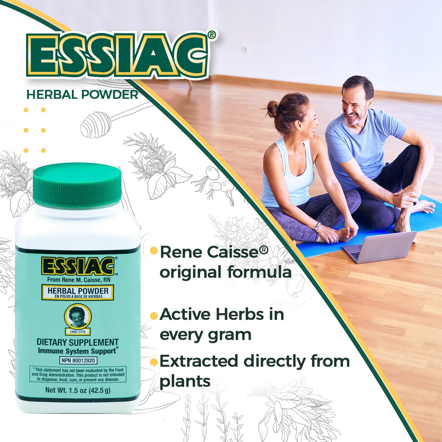 Essiac PowderESSIAC Original Herbal Tea Powder – 1.5 oz Bottle | Powerful Antioxidant Blend to Help Promote Overall Health & Well-Being | Original Formula from 1922 (1) EssiacBuy Supplements Australia