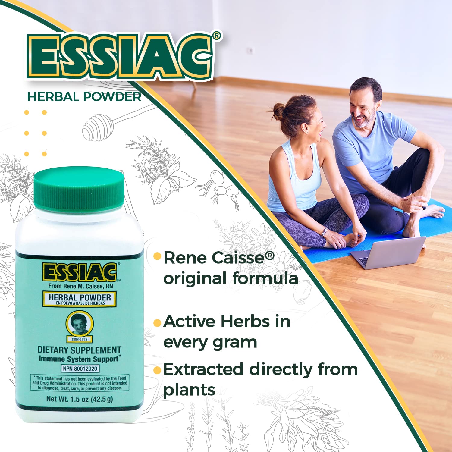 Essiac PowderESSIAC Original Herbal Tea Powder – 1.5 oz Bottle | Powerful Antioxidant Blend to Help Promote Overall Health & Well-Being | Original Formula from 1922 (1) EssiacBuy Supplements Australia