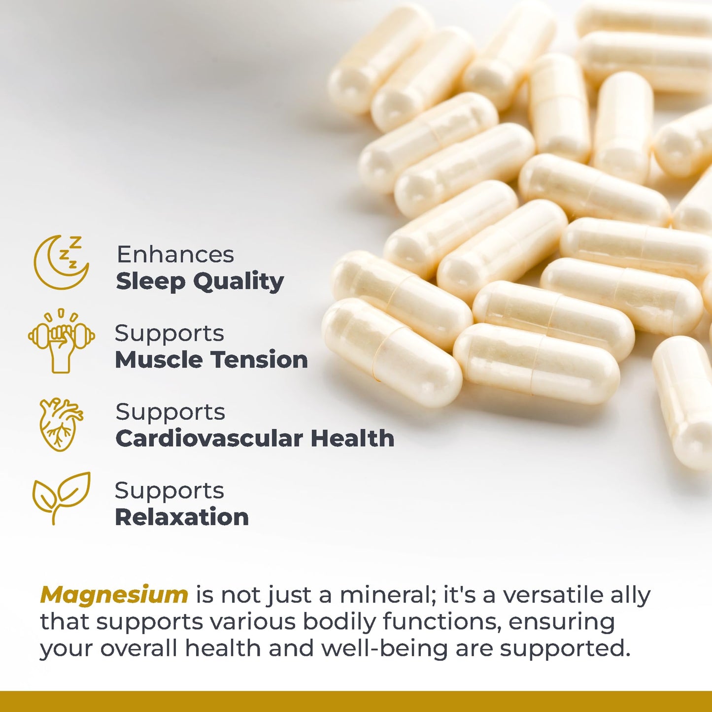 Premier Research Labs Magnesium Glycinate Supplement - Pure Magnesium, High Absorption, Supports Sleep Quality, Chelated, Vegan, Third Party Tested, Premier Energy Support - 90 Capsules Premier Research LabsBuy Supplements Australia