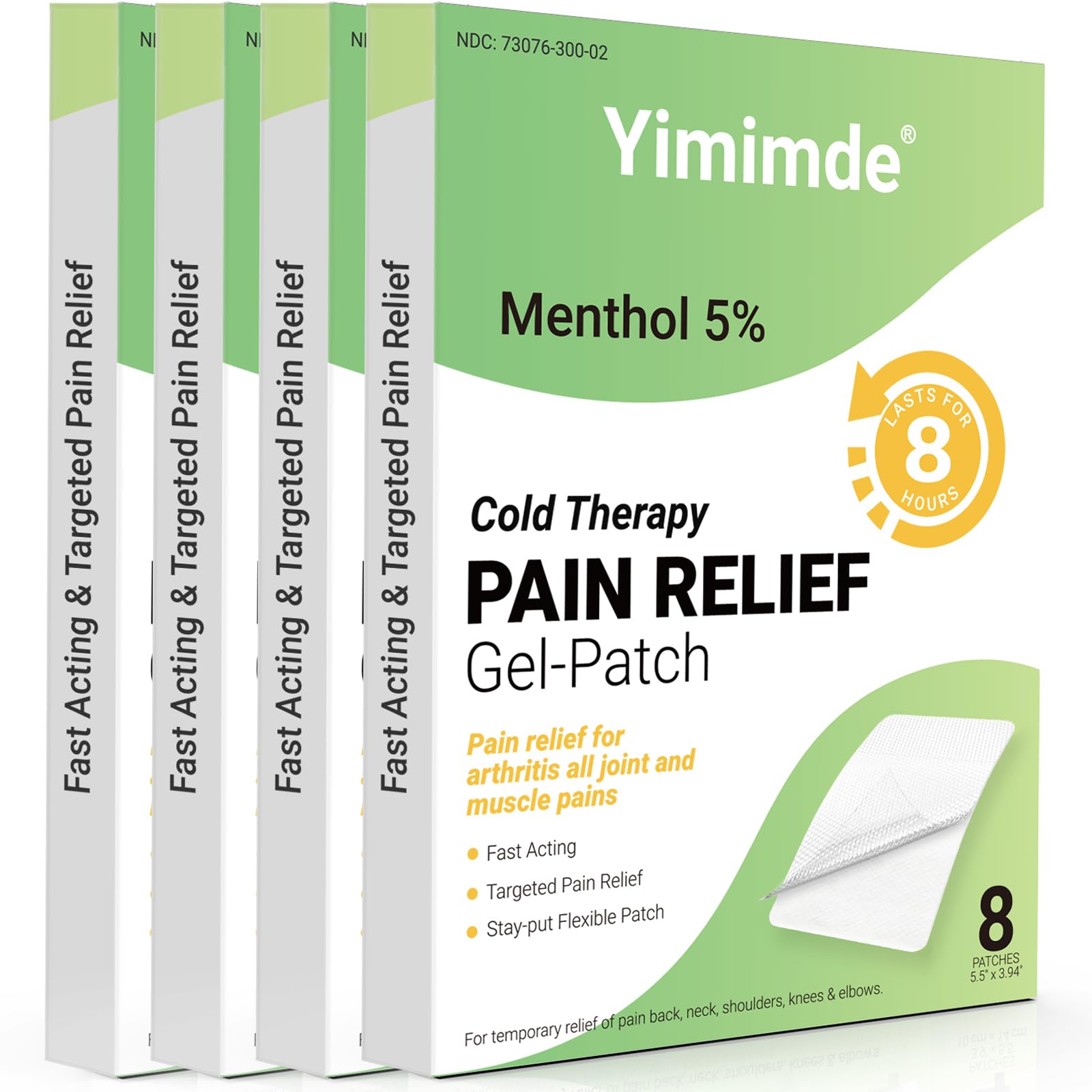 yimimde Menthol 5% Pain Relief Patches - 32 Count Maximum Strength Pain Relief Patches for Back Pain, Joint & Muscle Soreness - Fast Acting, Long-Lasting yimimdeBuy Supplements Australia