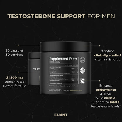 21,800mg Testosterone Booster for Men 8X Strength w. Ashwagandha, Tongkat Ali TERRA ELMNTBuy Supplements Australia