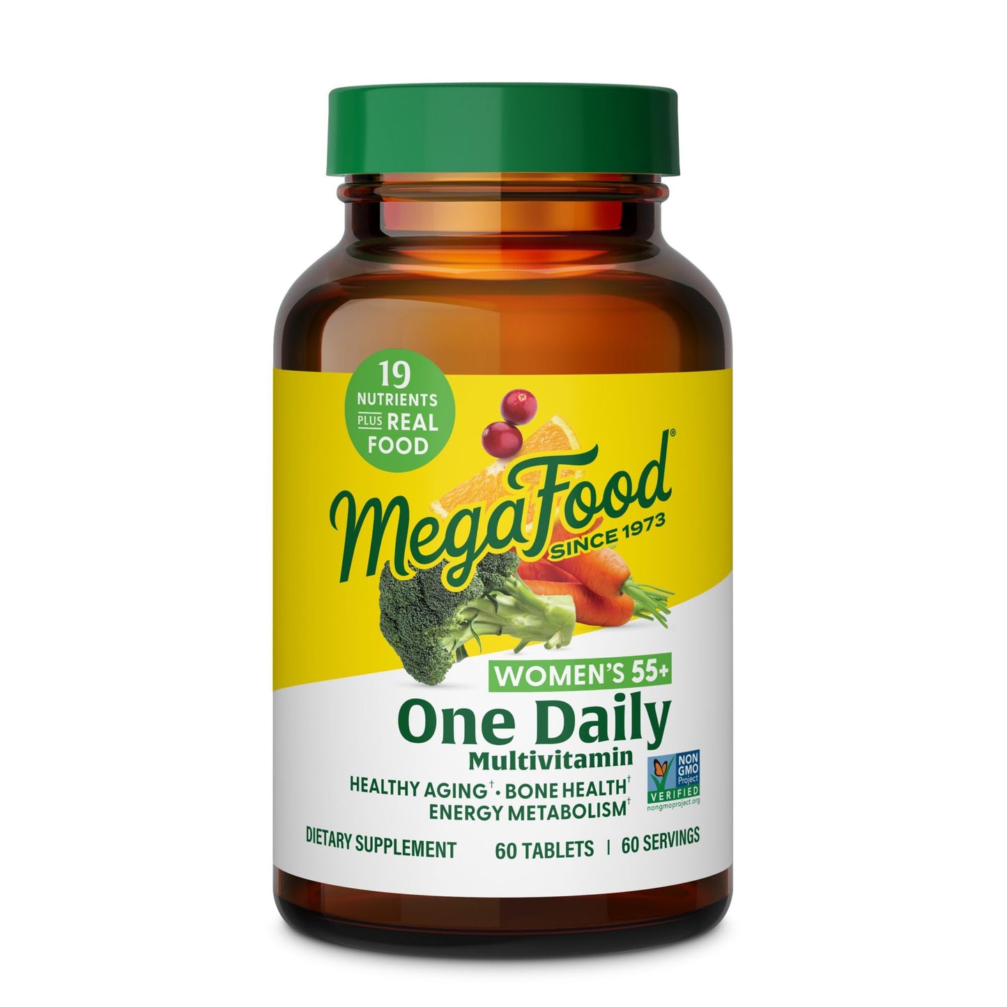 MegaFood Multivitamin for Women 55+ One Daily Womens Multivitamin with Vitamin D3, C, Zinc & Bioavailable Vitamin B12 & Folate MegaFoodBuy Supplements Australia