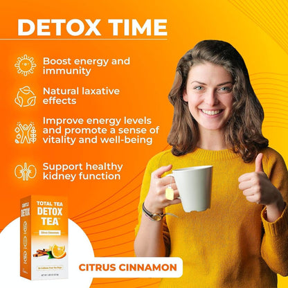 Detox Tea Caffeine Free, Herbal Tea with Chamomile, Hibiscus Tea and Ginger Root Total TeaBuy Supplements Australia