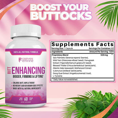 Forever Feminine Premium Butt Enhancement Pills - Booty Enlargement Pills - Shape Forever FeminineBuy Supplements Australia
