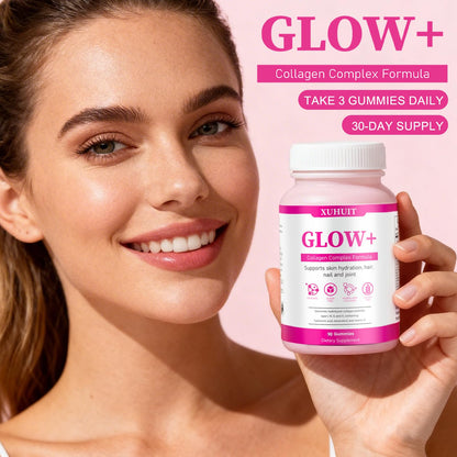 PBZPBZ Glow Collagen Gummies with Hyaluronic Acid & Resveratrol | Gentle Support for Skin, Hair & Nail Care | Non-GMO | 90 Count (1) PBZPBZBuy Supplements Australia