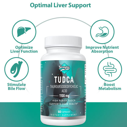 Genogna TUDCA 1100mg-Liver Support Supplement for Detox Cleanse, Water-Soluble Bile GenognaBuy Supplements Australia
