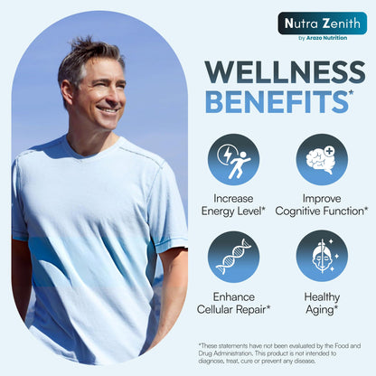NAD+ Supplement with Nicotinamide Riboside (NMN Alternative), CoQ10 & Resveratrol – 60 Capsules for Healthy Aging Support, Energy Boost & Cognitive Function Enhancement – Cellular Renewal & Vitality Arazo NutritionBuy Supplements Australia