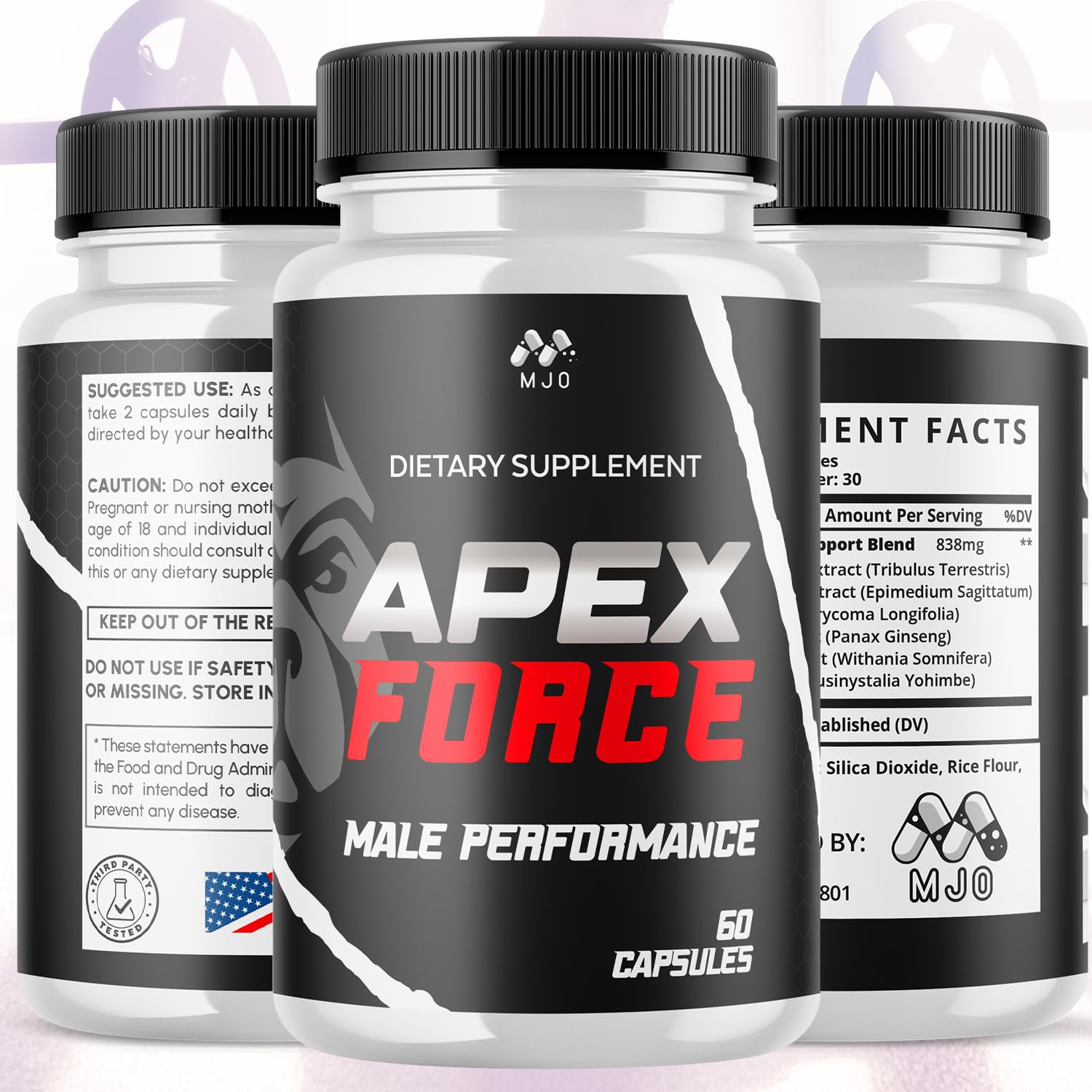 Apex Force Capsules, Official ApexForce Supplement Pills with All Natural Ingredients, Apex Force Maximum Strength Support with Premium Vitamins for Advanced Health & Overall Wellness (60 Capsules) MJOBuy Supplements Australia