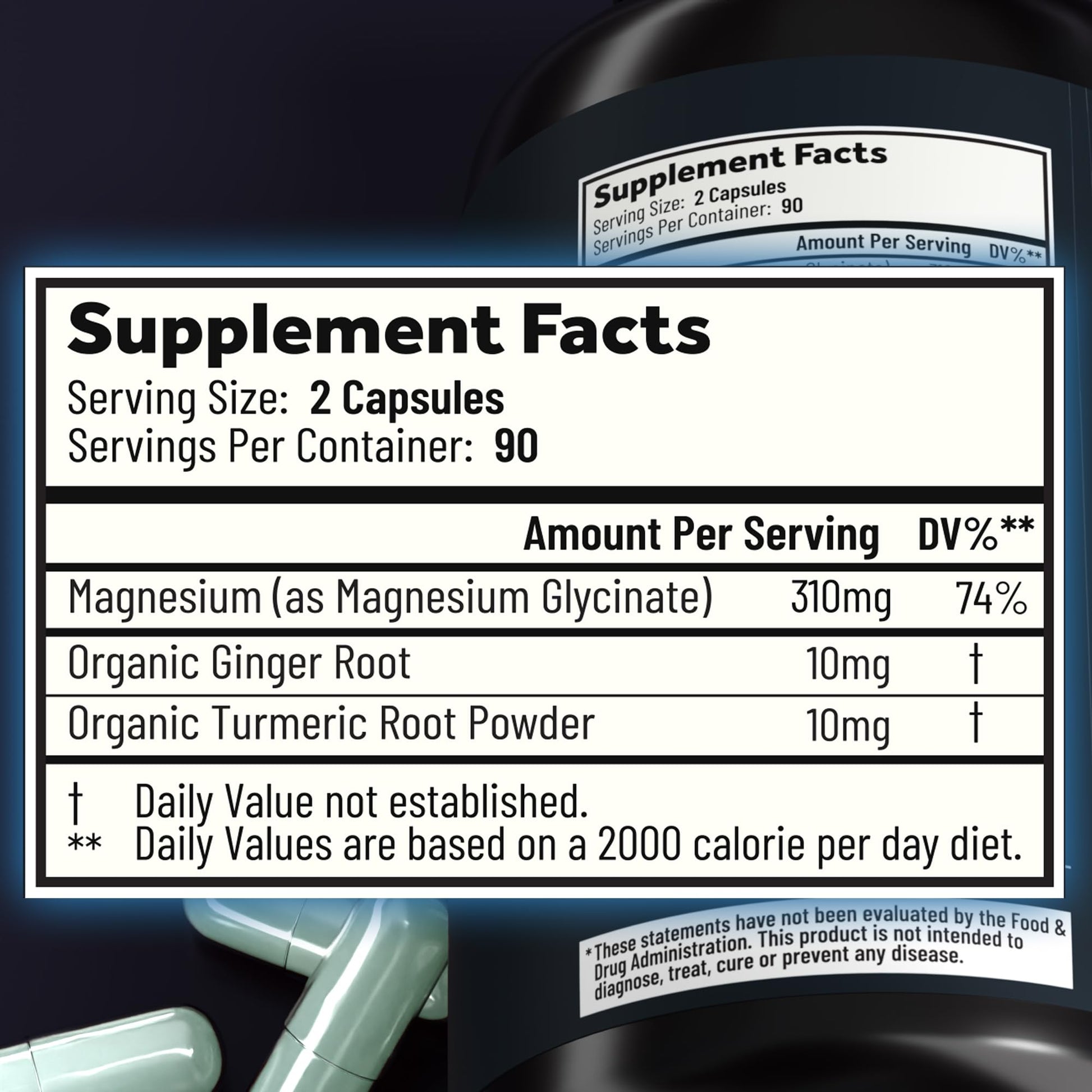 Magnesium Glycinate Capsules with Organic Turmeric and Ginger - 180 Vegan Capsules for Sleep, Relaxation, Muscle Cramps and Immune Support Holistic MethodBuy Supplements Australia
