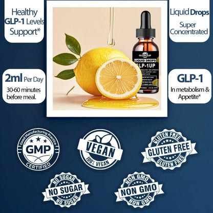 GLP-1 Supplement for Women & Men, 9-in-1 Naturally GLP-1 Support w. Berberine HCI Cyelon Cinnamon Green Tea Eriocitrin, GLP1 for Gut Digestion Metabolic, GLP-1 Drops 6X Stronger Than Capsules GLOVVUUPBuy Supplements Australia
