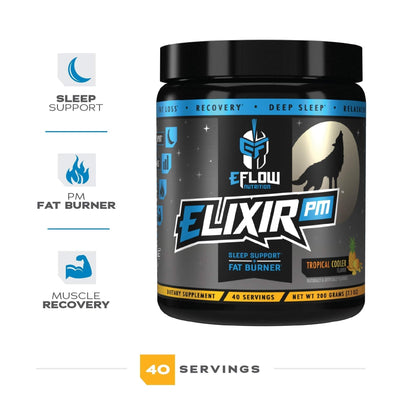 eFlow Nutrition Elixir PM - Night time Fat Burner and Natural Sleep Support - GABA, l-carnitine eFlow NutritionBuy Supplements Australia