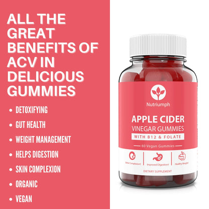 Nutriumph Apple Cider Vinegar Gummies with The Mother Vegan – Weight Loss, Detox NutriumphBuy Supplements Australia