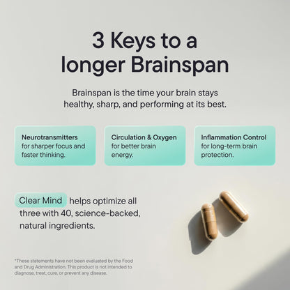 THINKWELL LABS Brain Supplements for Memory and Focus for Women and Men, Focus Supplement, Memory Supplement for Brain, Nootropic with Boron, Huperzine A, Phosphatidylserine (40-in-1, 60 Capsules) THINKWELL LABSBuy Supplements Australia