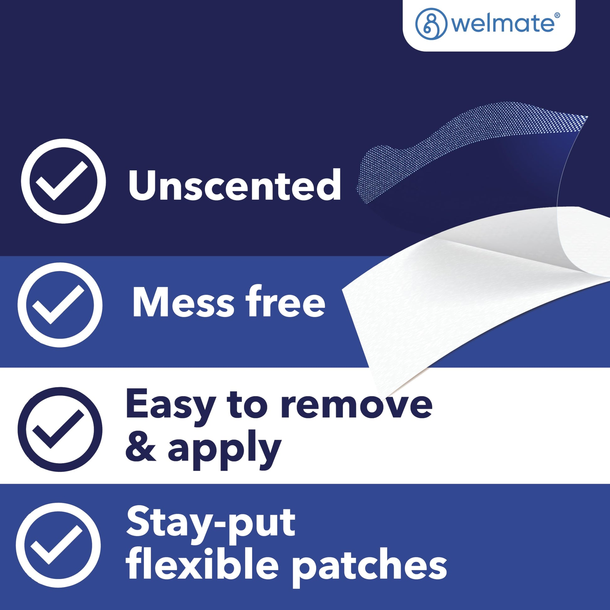 WELMATE - 4% Lidocaine Numbing Patch - Maximum Strength - Temporary Relief of Pain, Back, Neck, Shoulders, Knees, Elbows, Minor Skin Irritations - Topical Analgesic Unscented - 30 ct WELMATEBuy Supplements Australia