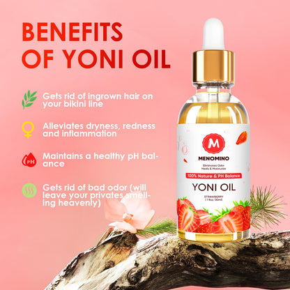 2 Pack Yoni Oil Feminine Oil for Women pH Balance - Feminine Deodorant - Vaginal Moisturizer - Eliminates Odor MENOMINOBuy Supplements Australia