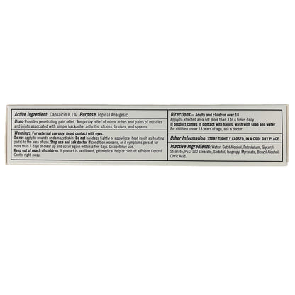 Capzix Cream for Pain Relief 2 OZ Capsaicin .1% High Potency/ Maximum Strength CAPZIX CREAMBuy Supplements Australia