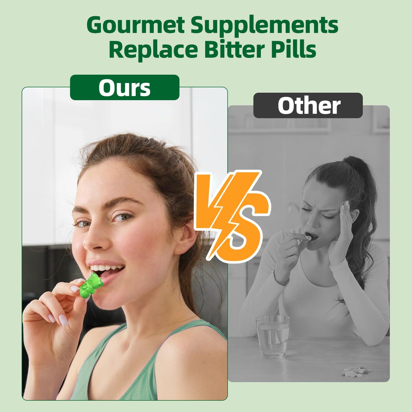 Multivitamin Super Greens Gummies - Daily Vegan Gummy Vitamins for Women, Apple Flavor | Organic Blend with Vitamin C, Turmeric, Zinc, Immune Support, Energy Booster, Metabolism | 60 Count CNDANTINGBuy Supplements Australia