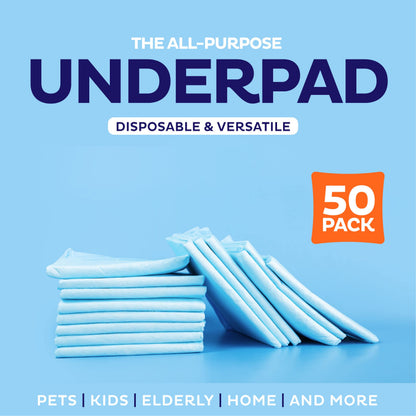 Chucks Pads Disposable [50-Pack] Underpads 23x36 Incontinence Chux Stack ManBuy Supplements Australia