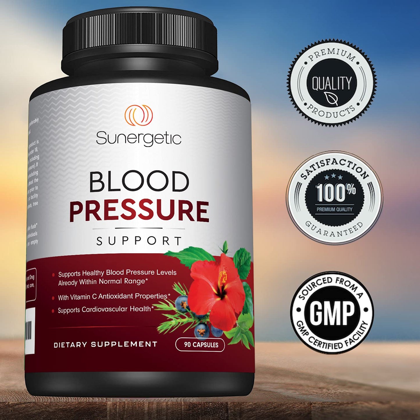 Premium Blood Pressure Support Supplement For Cardiovascular & Heart Health with Garlic SunergeticBuy Supplements Australia