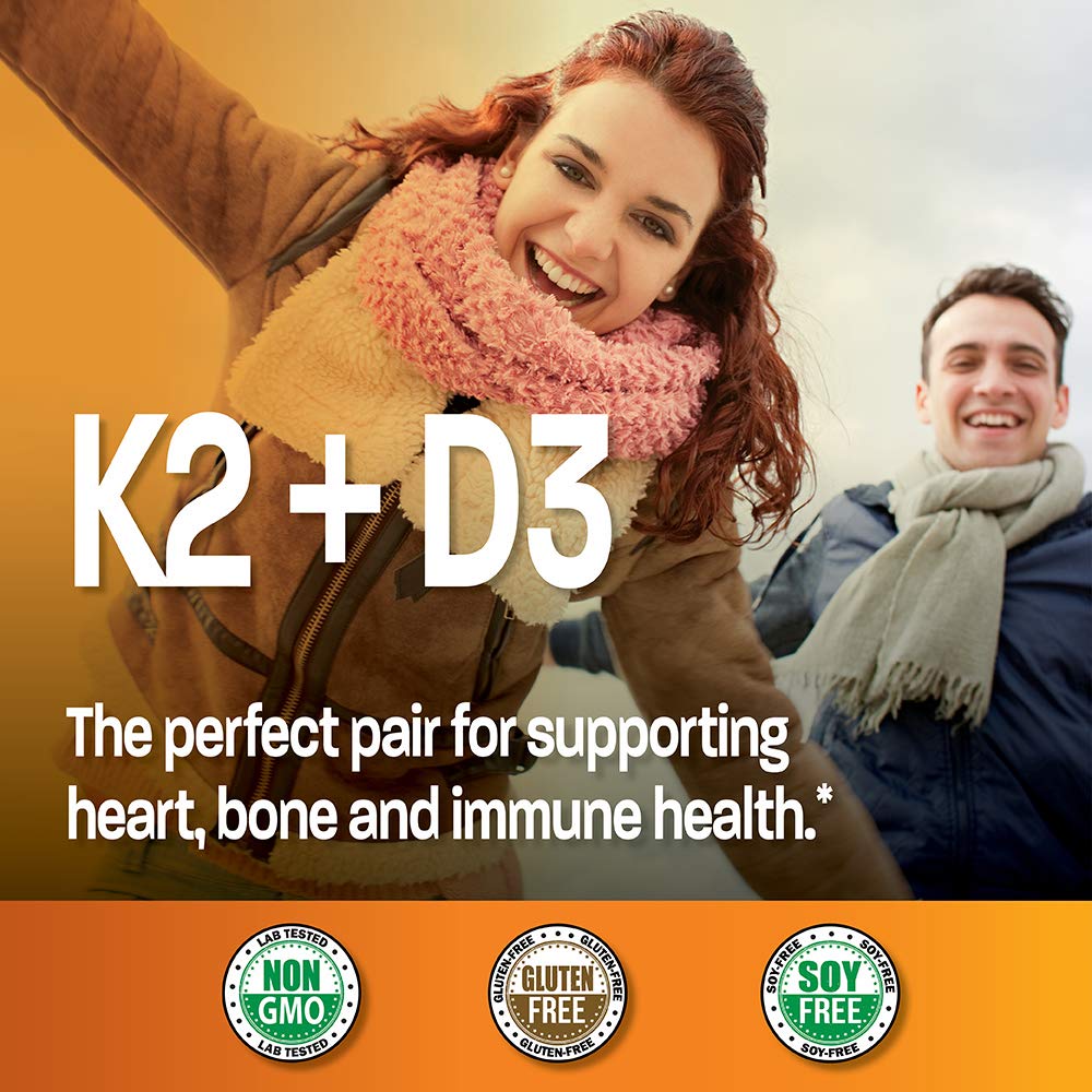 Bronson Vitamin K2 (MK7) with D3 Supplement Non-GMO Formula 5000 IU Vitamin BronsonBuy Supplements Australia