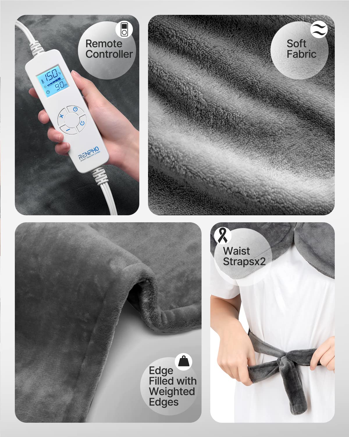 RENPHO Weighted Heating Pad for Back Pain Relief, FSA HSA Eligible, Electric Heat Pads RENPHOBuy Supplements Australia