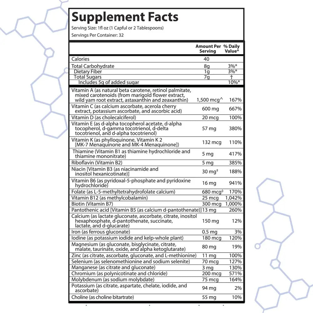 Drucker Labs - intraMAX Organic Liquid Multivitamin, Non GMO, Dairy Free, Gluten Free, Magnesium, Vitamin D, C and E, Zinc (32 oz., Peach Mango) Drucker LabsBuy Supplements Australia