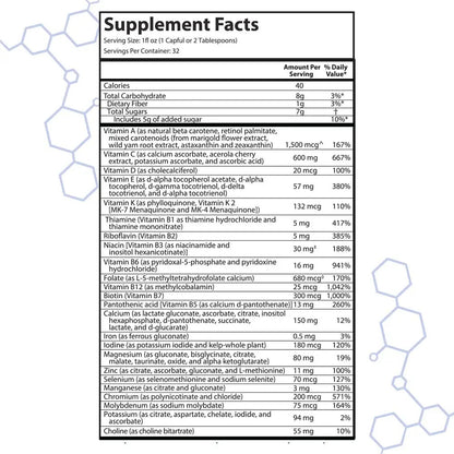 Drucker Labs - intraMAX Organic Liquid Multivitamin, Non GMO, Dairy Free, Gluten Free, Magnesium, Vitamin D, C and E, Zinc (32 oz., Peach Mango) Drucker LabsBuy Supplements Australia