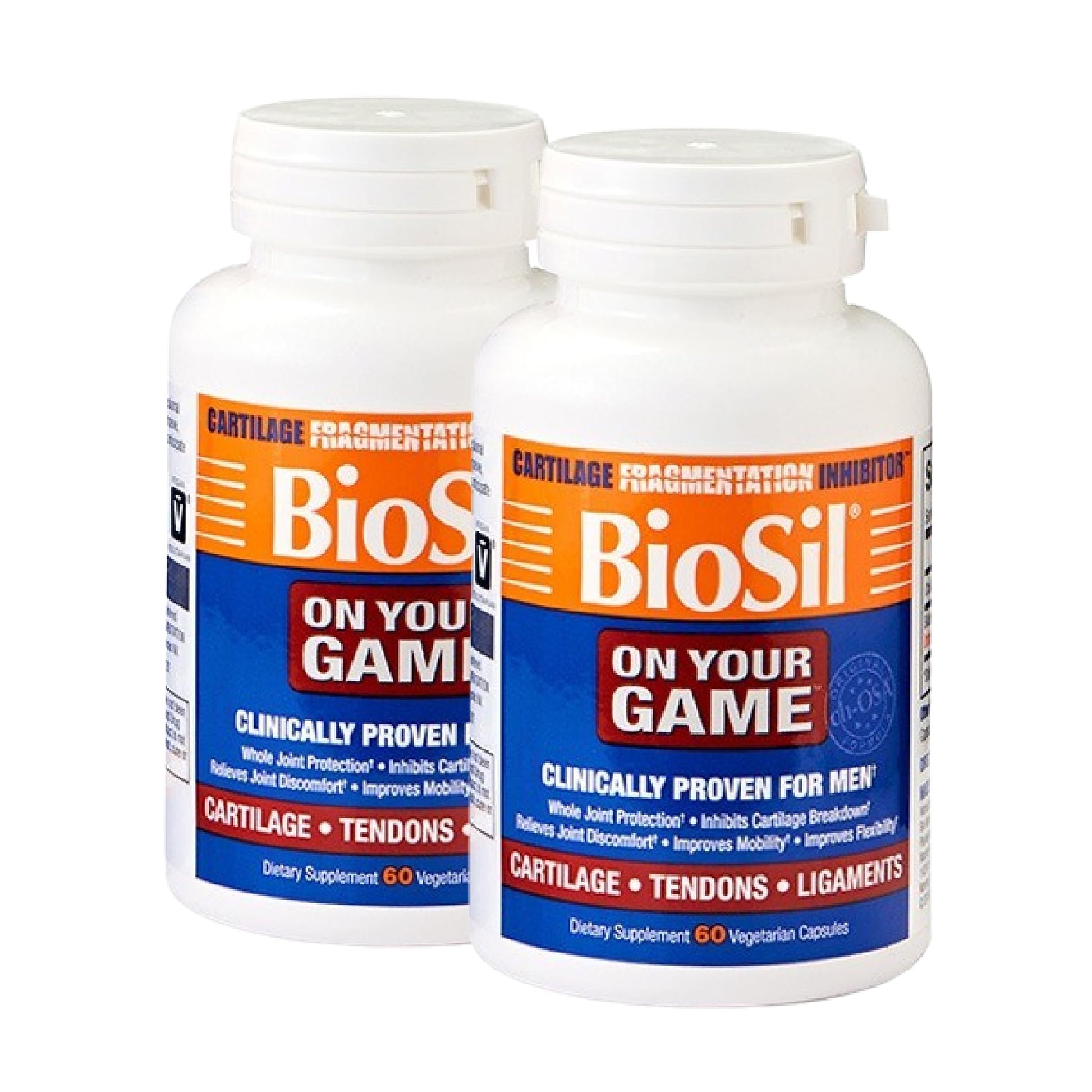 Biosil On Your Game - 60 Veggie Capsules, Pack of 2 - with Patented ch-OSA Complex - Increase Collagen Production for Joint Pain Relief, Flexibility & Range of Motion - GMO Free - 60-Day Supply BiosilBuy Supplements Australia