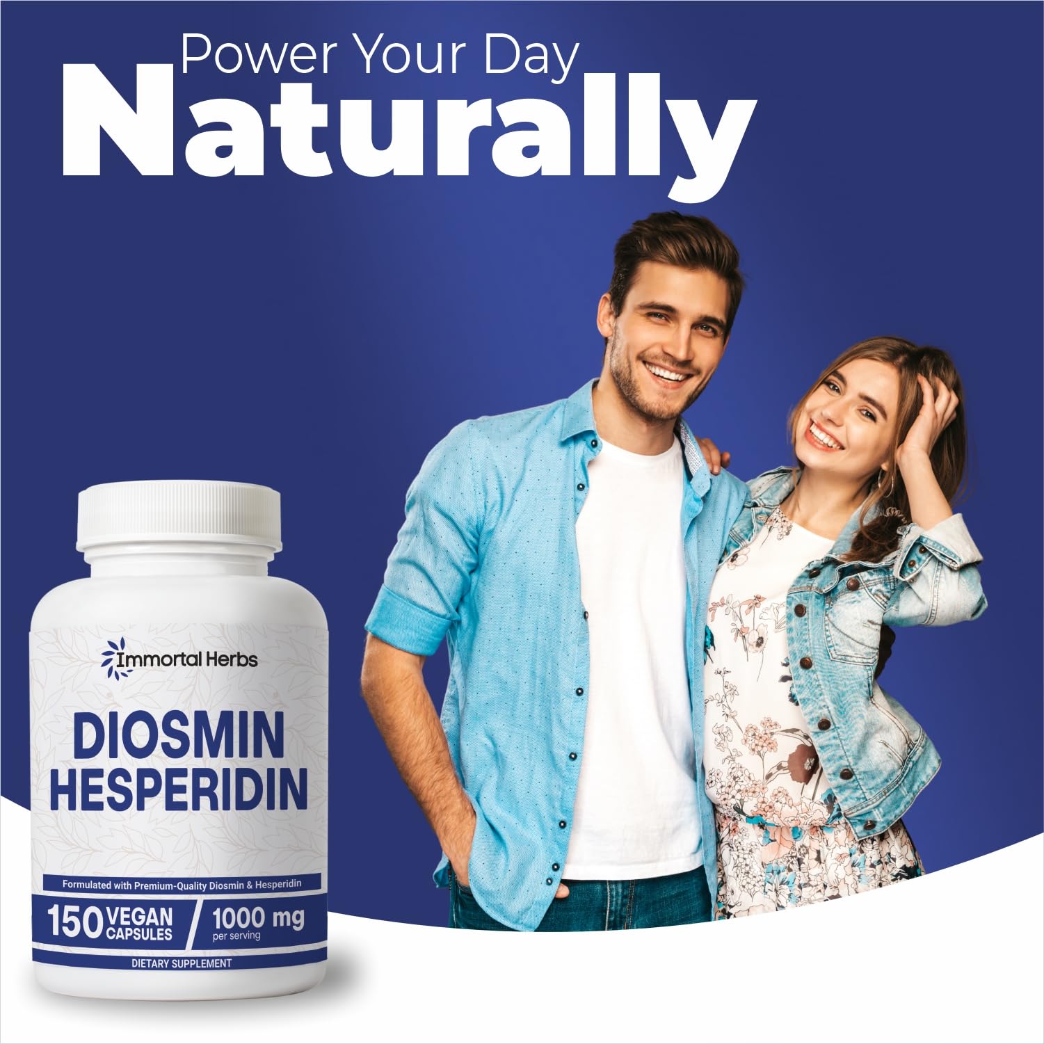 Immortal Herbs Diosmin Hesperidin 1000mg Complex, 150 Capsules, Citrus Bioflavonoids Rich Fruit Extract, 100% Vegetarian, Non-GMO & Gluten Free Diosmin Supplement with Max Strength Immortal HerbsBuy Supplements Australia