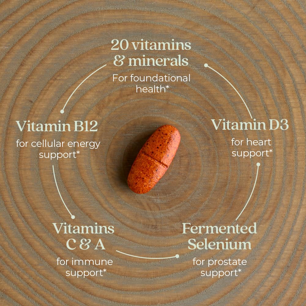 New Chapter Multivitamin for Men 50 Plus + Immune Support - Every Man's One Daily 55+ with Fermented Probiotics + Whole Foods + Astaxanthin New ChapterBuy Supplements Australia