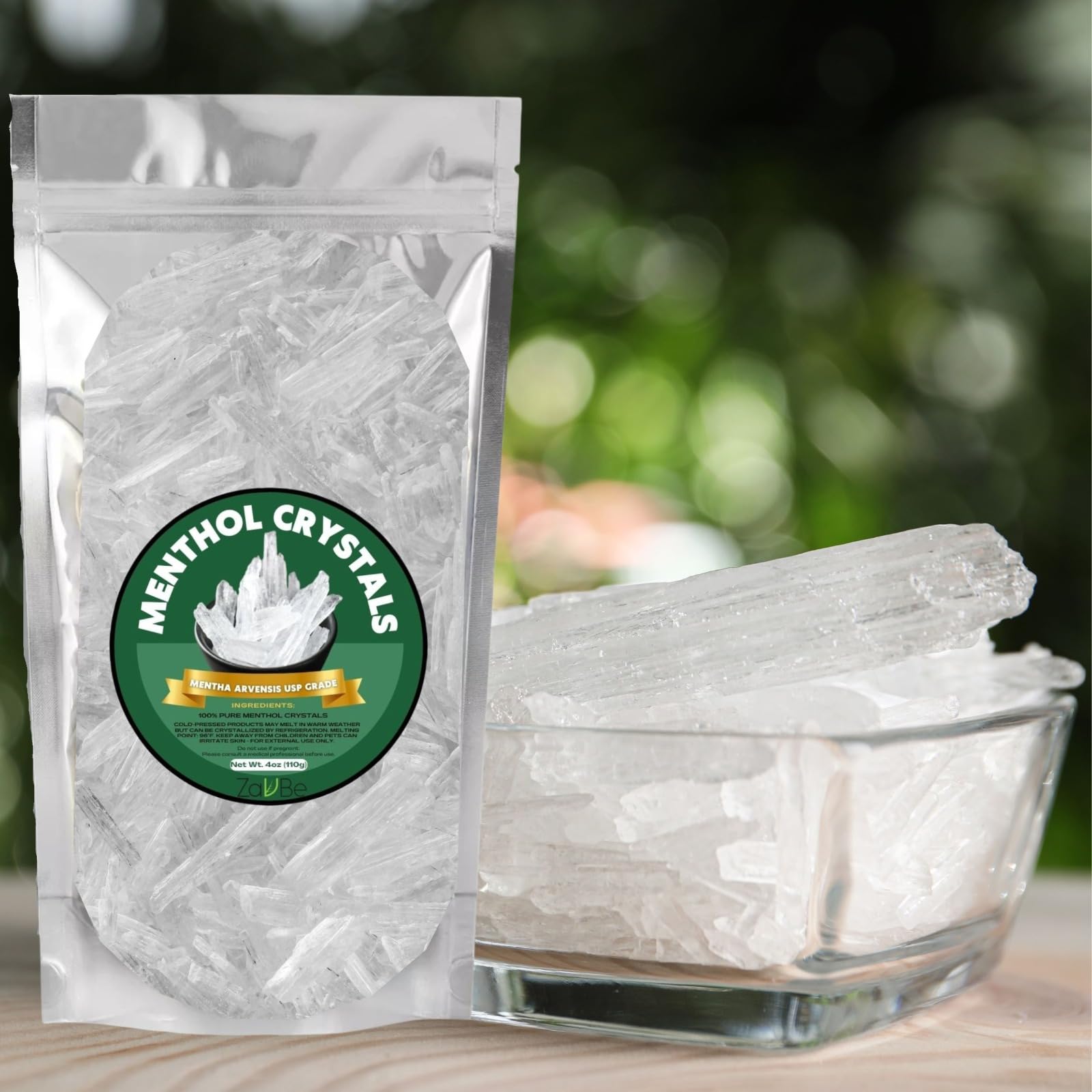 ZAVBE 1LB Menthol Crystal Mentha Arvensis Pure Natural in Resealable Bag USP Food Grade ZAVBEBuy Supplements Australia