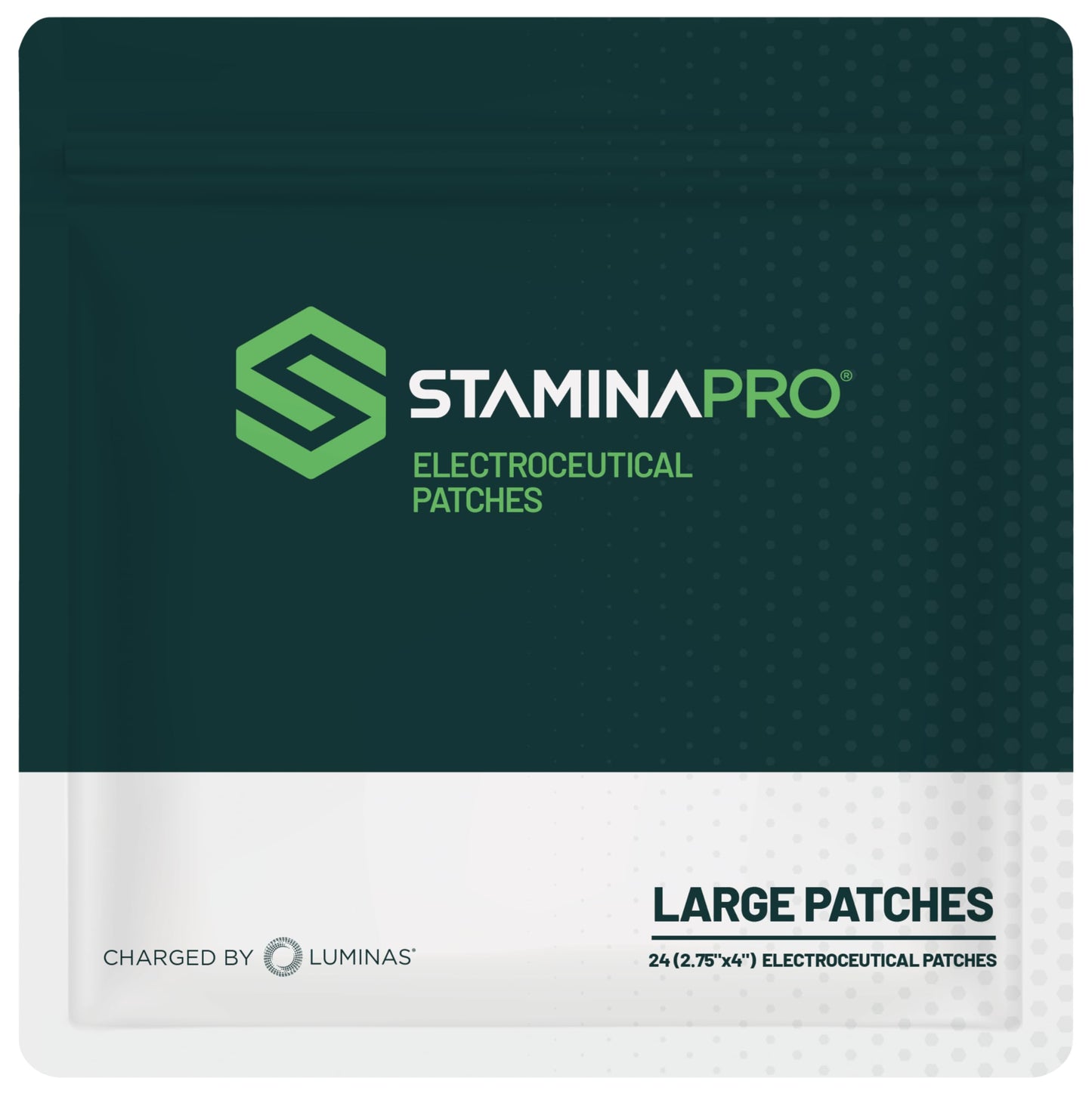 LUMINAS STAMINAPRO Patch - Water-Resistant Athletic Adhesive, Electroceutical Relief - Versatile Active Comfort, Long Lasting - Back, Joints, Knees, Hamstrings - 24 Pack (Large Tan Patches) LUMINASBuy Supplements Australia