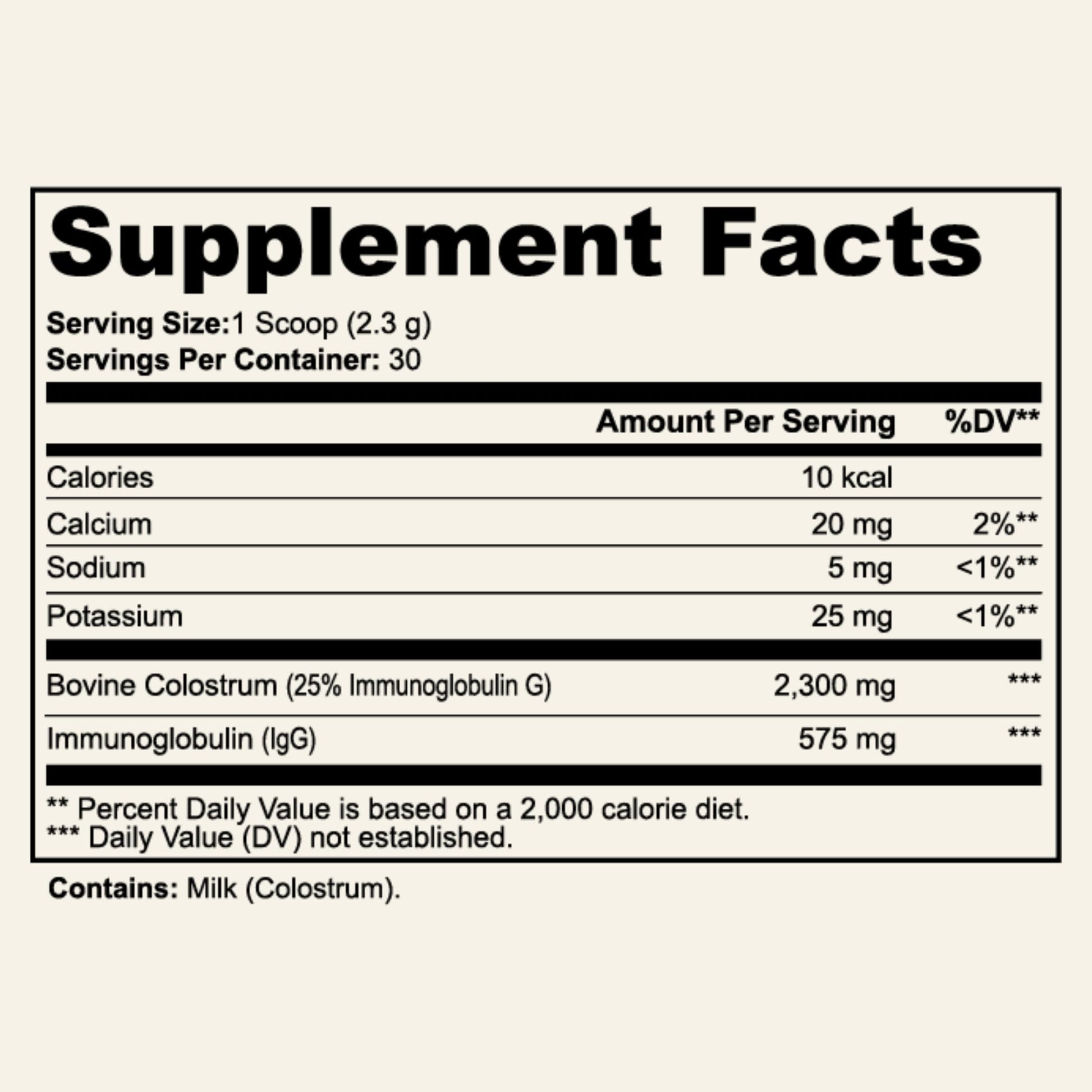 Sun Vitals Bovine Colostrum Powder 2300mg – 575mg IgG Per Serving | 25% IgG Standardized | Gut Health & Immune Support | No Fillers, No Capsules | GMP-Certified, 3rd Party Tested | 30 Servings Sun VitalsBuy Supplements Australia