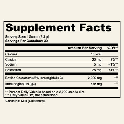 Sun Vitals Bovine Colostrum Powder 2300mg – 575mg IgG Per Serving | 25% IgG Standardized | Gut Health & Immune Support | No Fillers, No Capsules | GMP-Certified, 3rd Party Tested | 30 Servings Sun VitalsBuy Supplements Australia