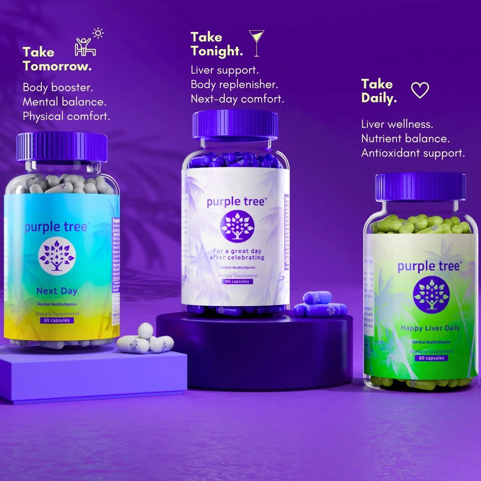 purple tree Next Day – Post-Drink Morning Wellness Supplement for Balance, Restore & Replenishment | Ashwagandha KSM-66, Milk Thistle, Ginger purple treeBuy Supplements Australia