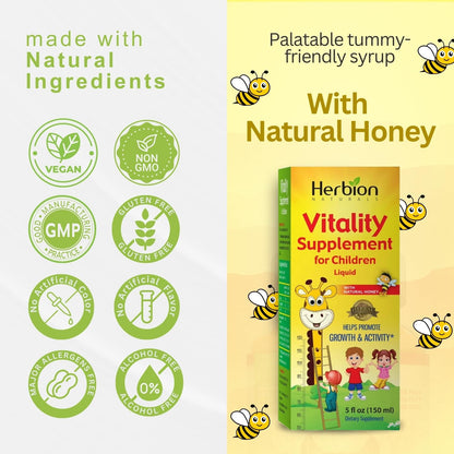 Herbion Naturals Vitality Supplement Syrup for Children, Promotes Growth and Appetite Herbion NaturalsBuy Supplements Australia