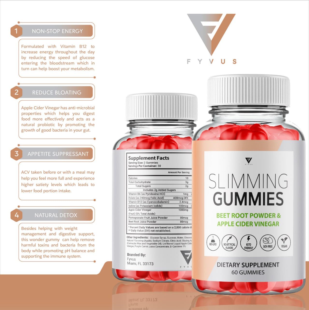 (3 Pack) Slimming Gummies It Works for Weight Loss with Apple Cider Vinegar Itworks Its FyvusBuy Supplements Australia