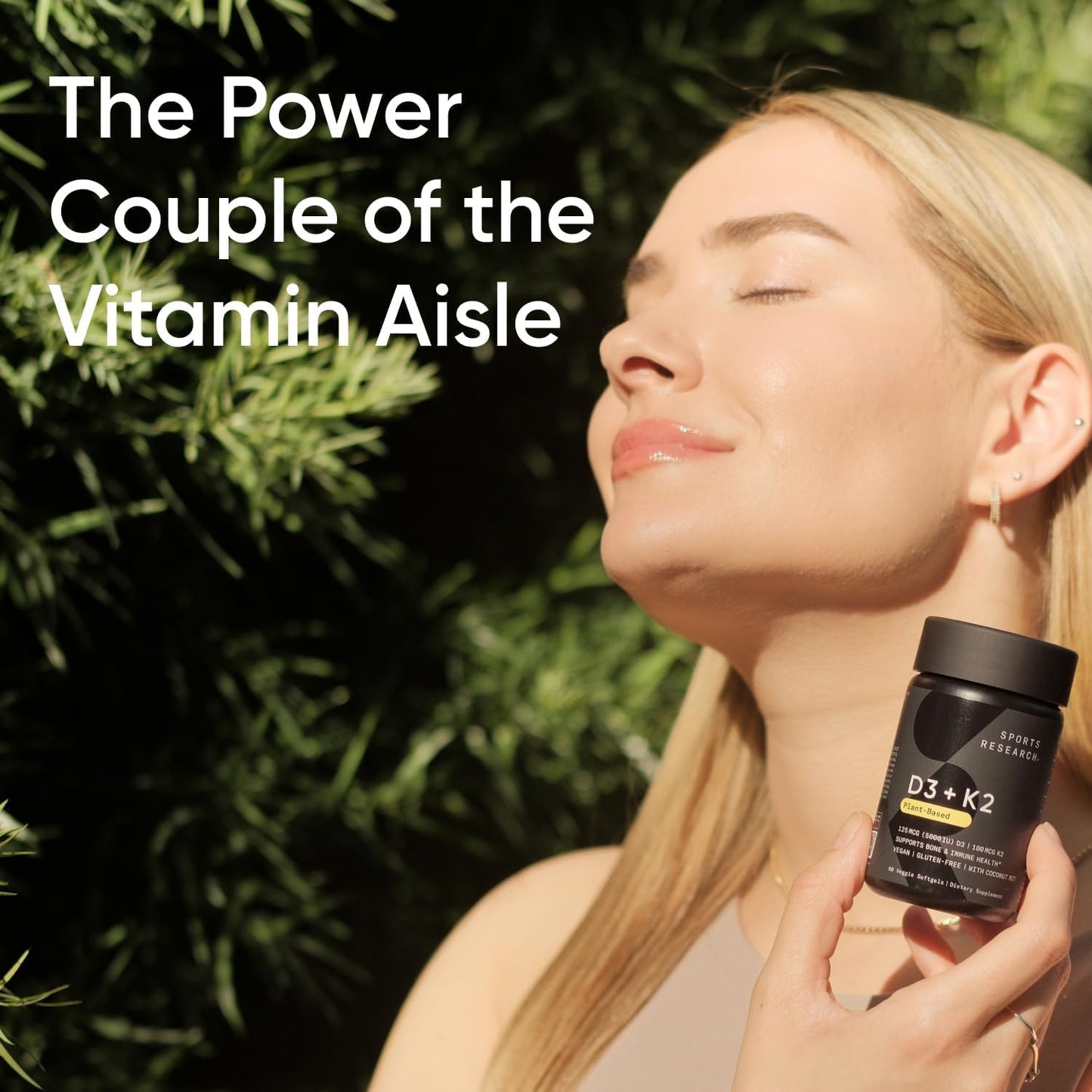 Sports Research Vegan Vitamin D3 + K2 Supplement with Organic Coconut Oil - 5000iu Sports ResearchBuy Supplements Australia