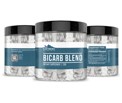 Earthborn Elements Bicarb Blend 200 Capsules, Pure & Undiluted, No Additives Earthborn ElementsBuy Supplements Australia