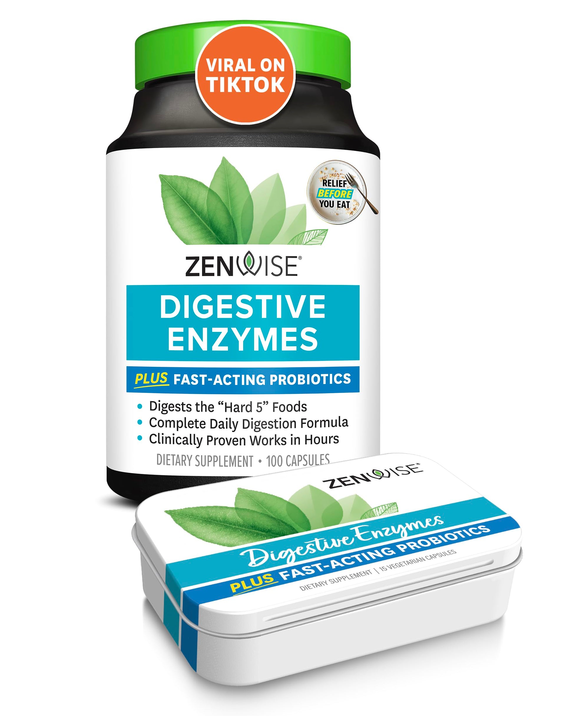 Zenwise Digestive Enzymes - Probiotic Multi Enzymes with Probiotics, 115 Ct Zenwise HealthBuy Supplements Australia